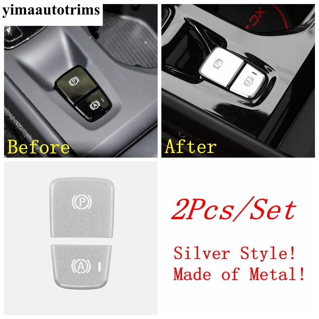 Electronic Hand Brake P Button Sequin Decoration Protection Cover Trim For VOLVO XC40 2018 - 2025 Metal Accessories Interior Kit