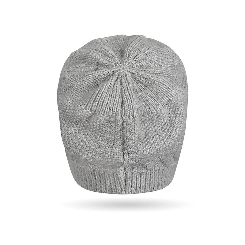 Autumn Winter Women Men Twist Knitted Cap Outdoor Pullover Cap