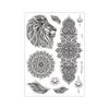 Mandala Flower Temporary Tattoo Sticker - Retro Hand & Collarbone Design