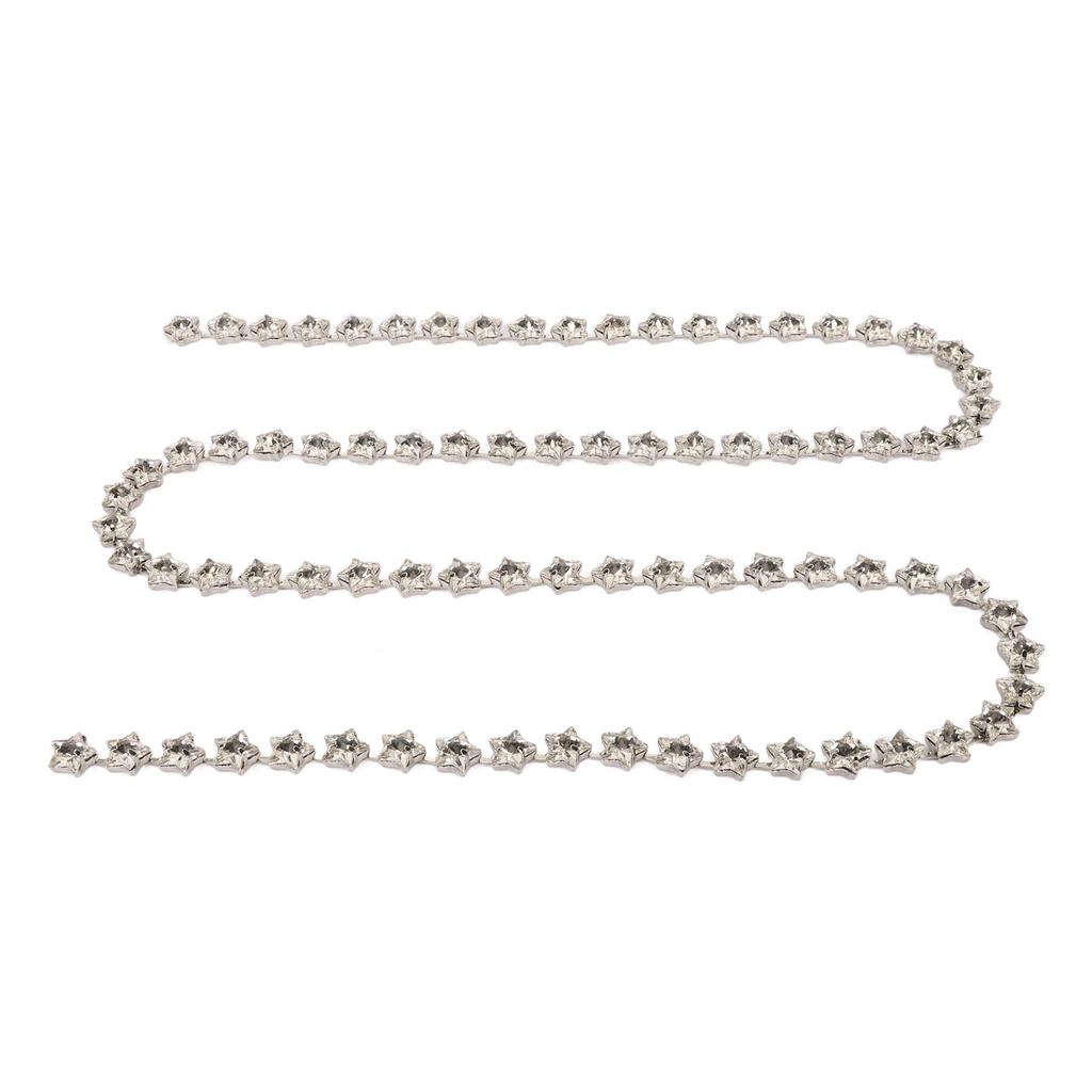 1 Yard Star Rhinestone Trim Chain 0.4in Width DIY Cuttable Crystal Rhinestone Claw Chain DIY
