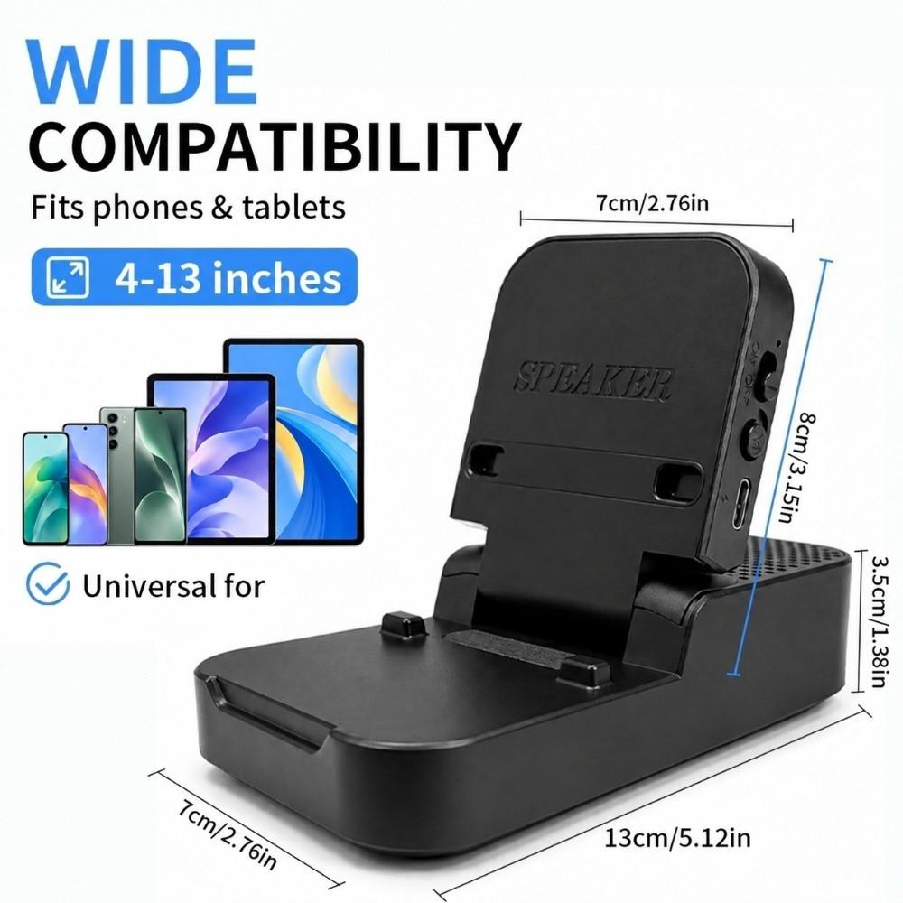 3-in-1 Mobile Speaker Holder Foldable Desktop Phone Holder Induction Sound Amplifier Desktop Use