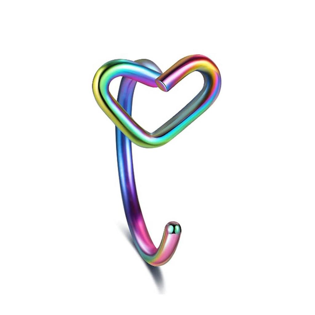 Love Nose Ring 0.8/8 Mm European and American Nose Accessories, Piercing Jewelry, Hot-selling Models