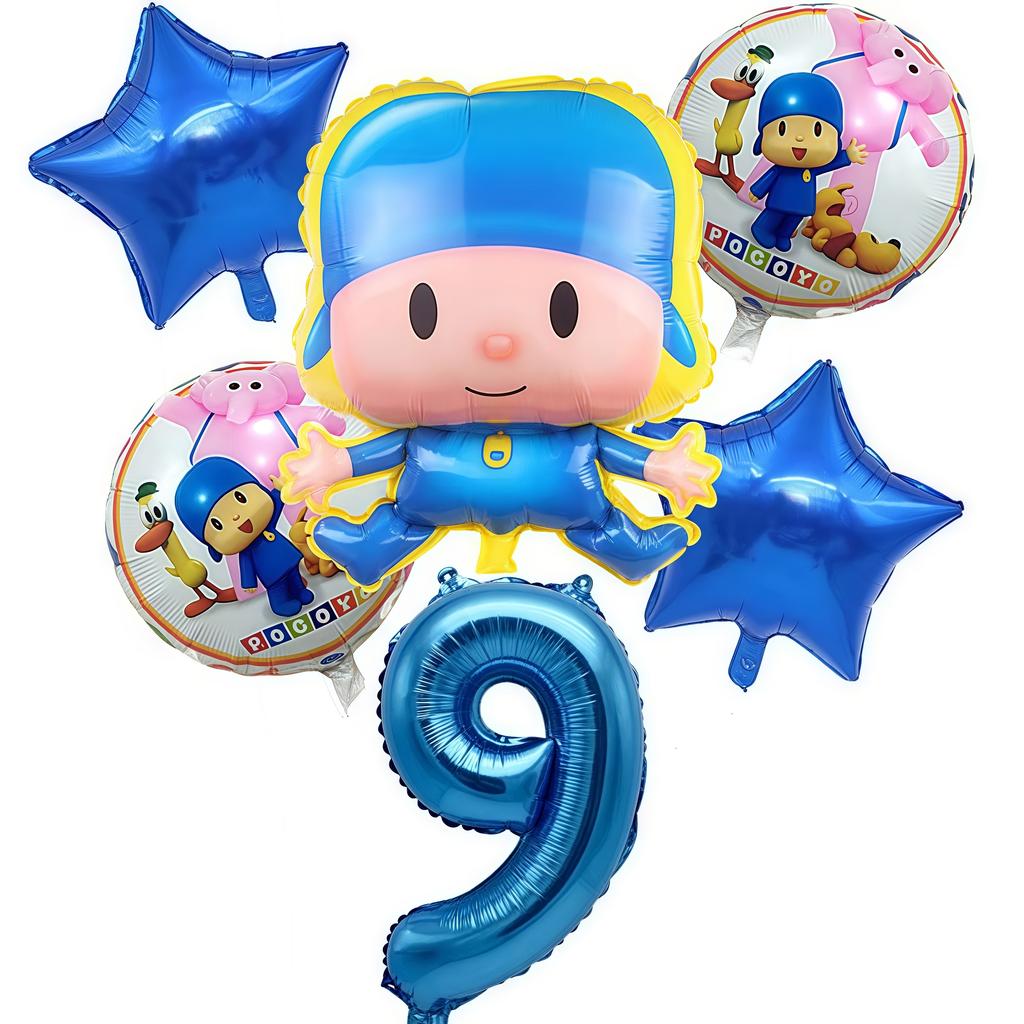 Pocoyo Geburtstag Dekorationen Einweg Geschirr Becher Teller Luftballon Banner Für Kinder Mitgebsel Babyparty Deko Party Zubehör Geschenk