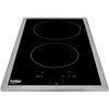 BEKO HDMC32400TX Hob - 2 Ceramic Zones - Touch Controls - Black - Integrated Timer