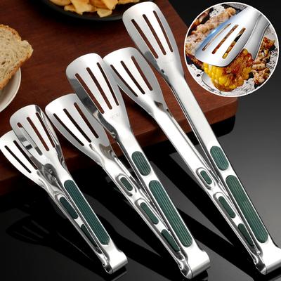 Kaymaz Paslanmaz Çelik Gıda Maşası Barbekü Et Salata Ekmek Servis Klipsi Barbekü Izgara Büfe Kelepçesi Maşa Mutfak Pişirme Aletleri