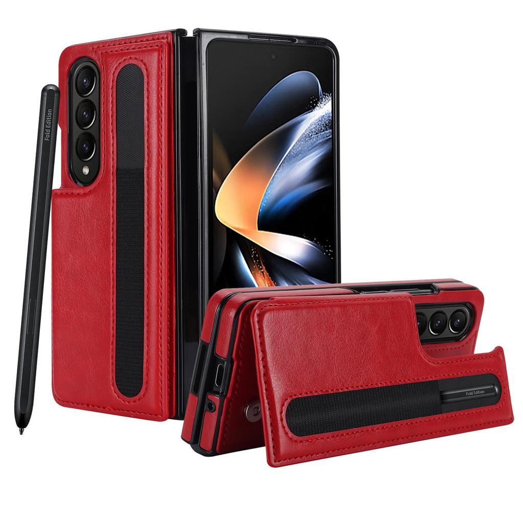 Custodia per penna, porta carte, telefono ZFOLD6 Custodia in pelle con schermo pieghevole ZFOLD4 e fibbia magnetica.