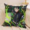 SSeraph Of The End Cushion Cover Silky Short Plush Invisible Zipper Dustproof Sofa Pillow Case For Home Decor