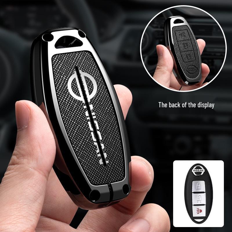 Metal Keychain Cover for Nissan Qashqai, X-Trail, Tiida, Kicks, Murano, Sylphy, Terra