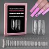 140Pcs Clear French Nail Tips Box, Graduated Gel Extension Nail Tips Quick Curing, Professional Salon Nail Art Tools