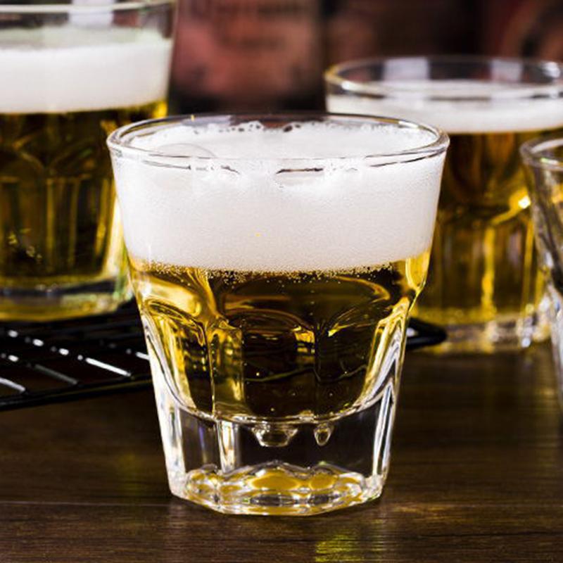 145ml Wine Glasses Coffee Cups Octagonal Bottom Mountain View Thick Glass Thermal Insulation Design Water Dispenser Beer Cups