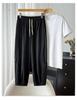 Autumn Plus Size Women's Elastic Waist Drawstring Loose High Stretch Cuffed Straight Leg Casual Pants