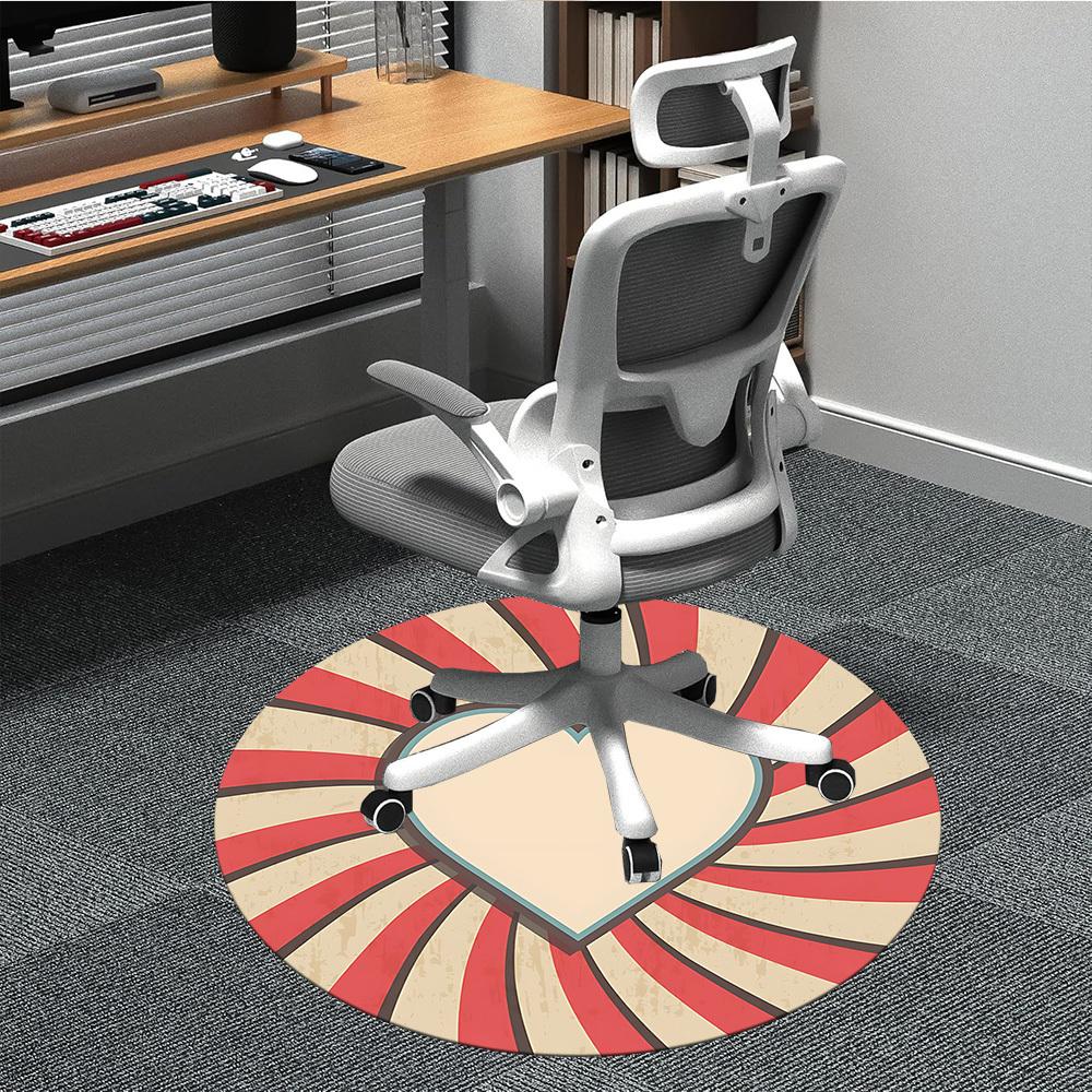 

1pc Heart Print Chair Carpet for Office Non-Slip, Rug for Office, Room, Good Gift for Family or Friends, yy251226163 80cm by 80cm