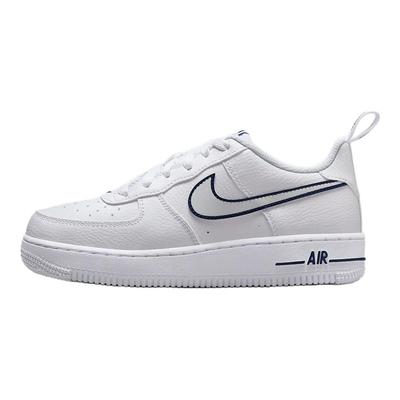 Air Force 1 Lv8 Leather Versatile Comfortable Durable Low Top Casual Shoes Kids Sneaker White IB2883-100