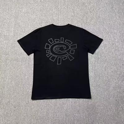 26 New Summer Women's Fashion Sun Roll Printed Short Sleeves Summer High Street Men's and Women's Couple Loose T-shirt