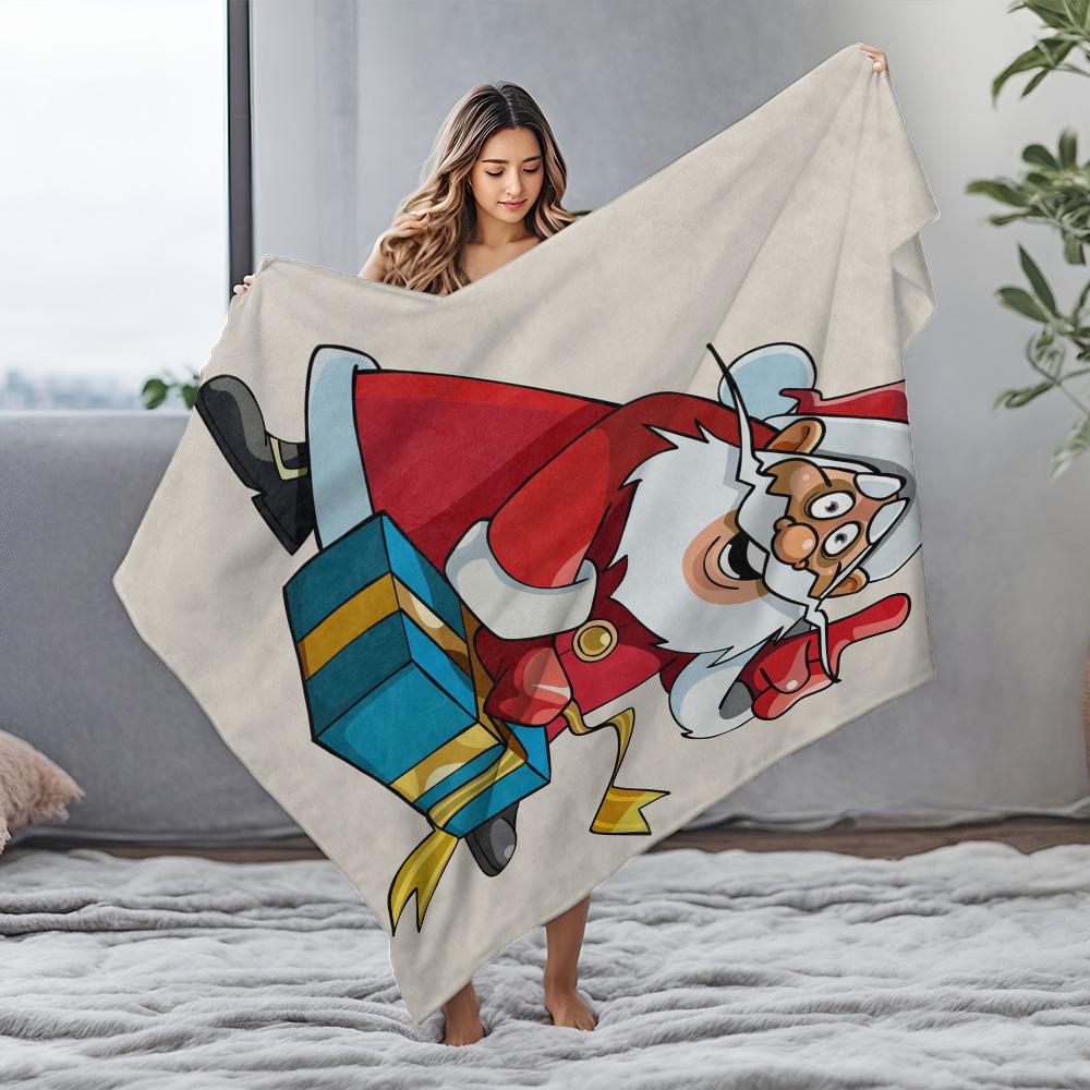Cozy Throw Blanket Soft Flannel Fleece Warm Sherpa Reversible Decorative Bedding Gift for Home Living Room Bedroom