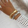 Fashion Texture Metal Glossy Plain Ring Bracelet Bracelet Design Sense Section Spring Bracelet