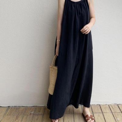 Simple Dress Summer Sleeveless Slip Dress Holiday Long Dress