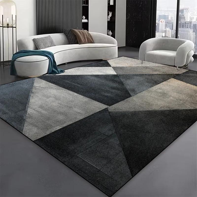 Modern Luxury Geometry Rugs for Living Room Decoration Home Large Size Carpets Non-slip Bedroom Study Mats Washable Lounge Rug