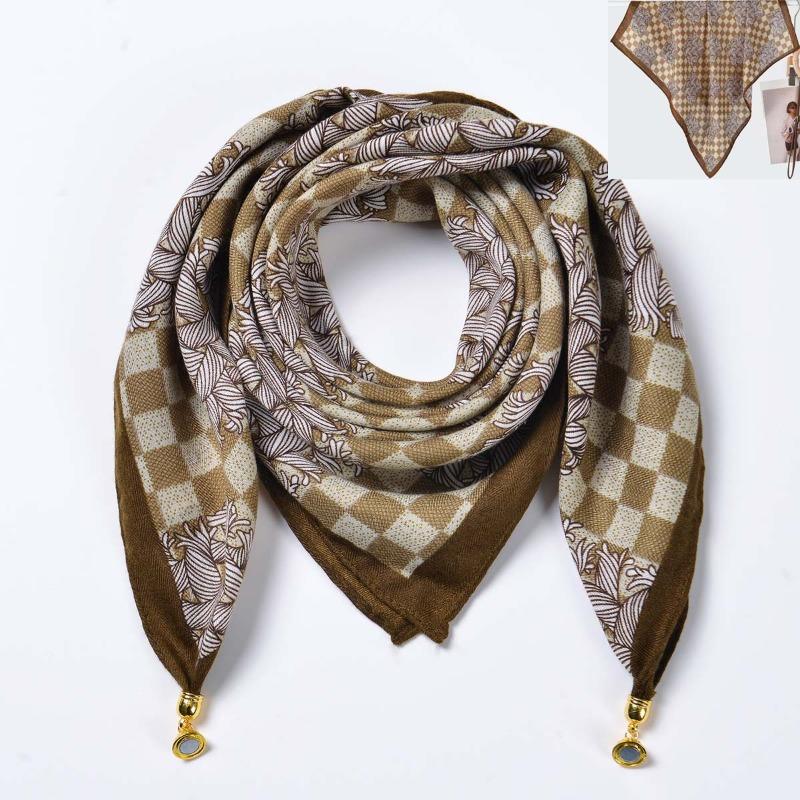 Idyllic small fresh women's imitation silk square scarf silk scarf temperament versatile scarf shawl heat
