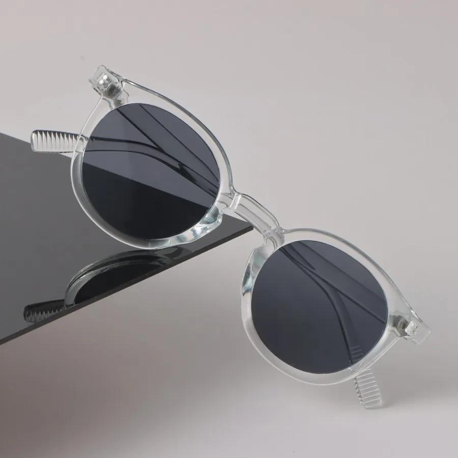 Fashion Sunglasses Women Men Round Mirror Lens Brand Designer Black Sun Glasses Trendy Eyewear Unisex Sexy Classic