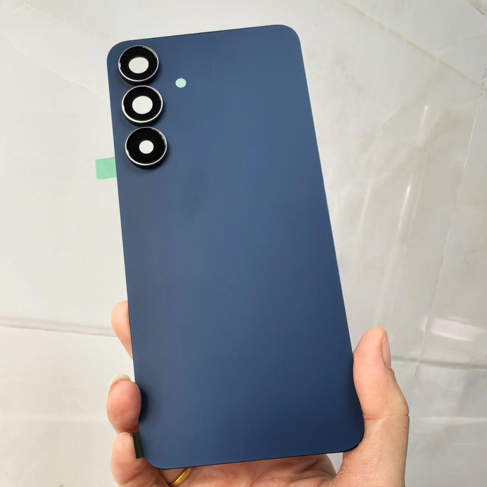 Für Samsung Galaxy S25 FE S25FE SM-S731B SM-S731B/DS Glas Rückseite Akkuabdeckung Ersatz Gehäuse Rückseite Mit Kameraobjektiv dunkelblaue