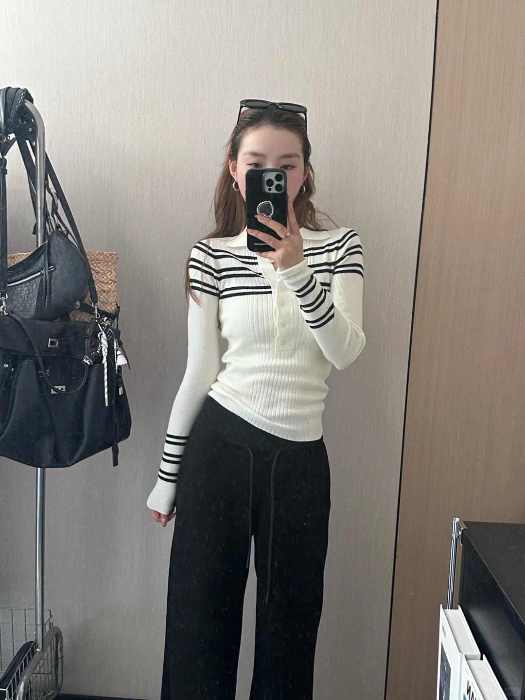

Premium olo lapel wool knitted sweater women s spring and autumn button-up shoulder bottoming top fashionable inner bottoming shirt L белый