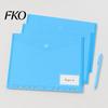 Project Document Organizer Plastic File Folder with Label Pocket, Hook And Loop Closure Clear Curved Flip Cover Poly Envelope Folder, A4/A5/A6