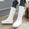 Winter Warm Plush Knee High Boots Women Comfy Flat Heel Snow Boots Slip On Platform Woman Long Boots Shoes Black Pink White 2025