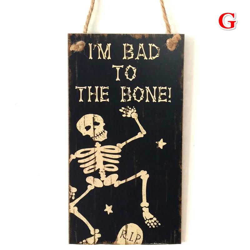 Dekoracja Halloween Wiszące Znaki Dynia Czaszka na Szczęśliwe Halloween Party Wewnątrz Na Zewnątrz Dekoracja Drzwi Ściany