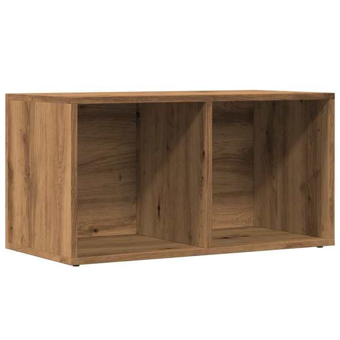 VidaXL Boîtes de rangement LP chêne artisanal bois ingénierie, table pour tourne-disque, meuble de rangement pour LP, 855787