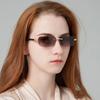 Rimless Sunglasses Women Men Vintage Rectangle Wood Sun Glasses UV400 Driving Eyewear Frameless Gradient Square Shades