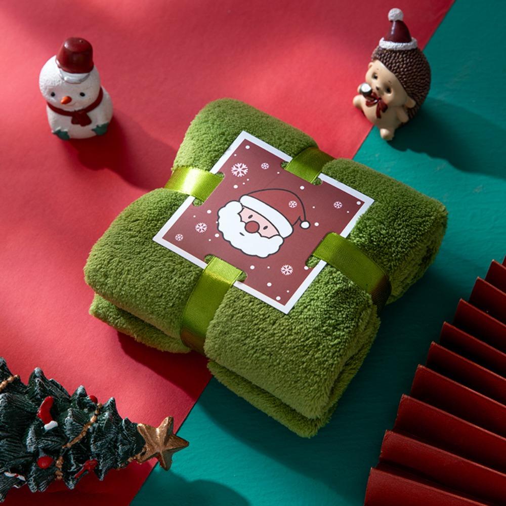 Coral Velvet Christmas Towel Reusable Xmas Holiday Decorative Face Towel Absorb Water Wash Cloth Christmas Gift Party Gift