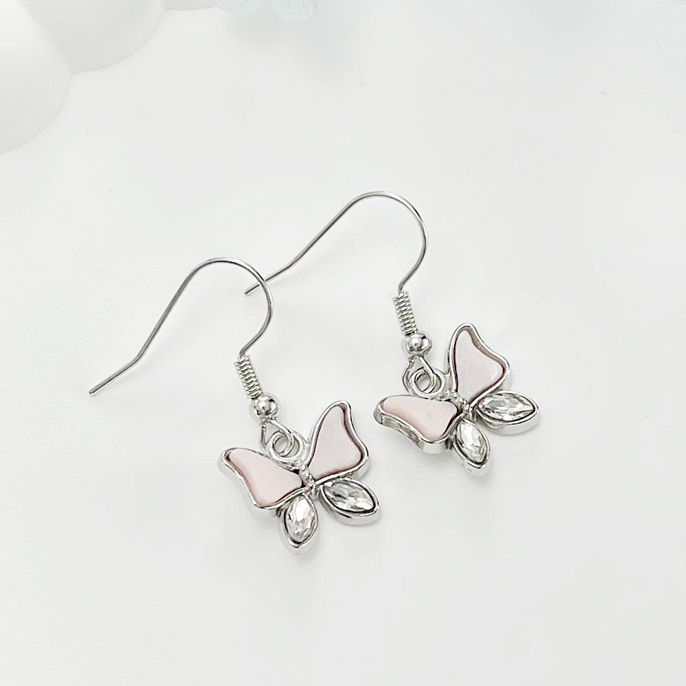 SIMJOO Colorful Butterfly Earrings for Women with Superior Sense of Simple Temperament Earrings