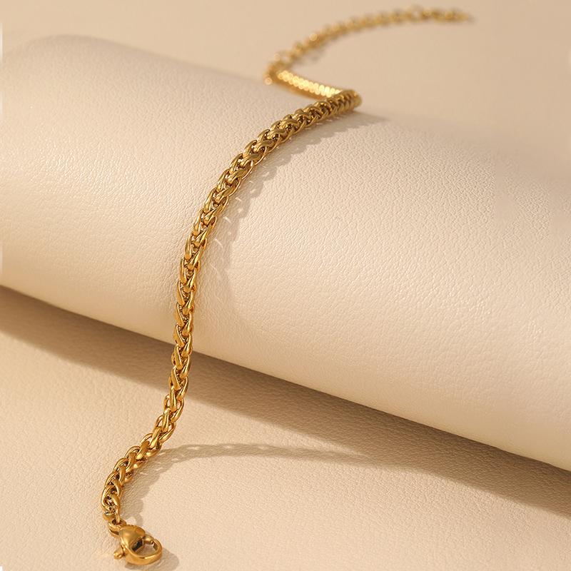 Stainless Steel Cuban Chain Bracelets for Men Hip-Hop Punk Style Twisted Adjustable Simple Thin Chain Unisex Jewelry Accessories