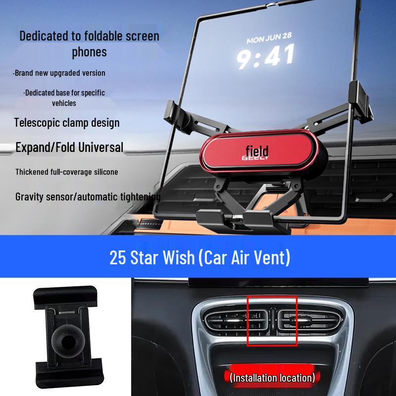 Custom Foldable Phone Holder for Geely Models: Emgrand, Boyue, Vision X1/X6, Jiaji, Binyue, Xingyue L, Xingyuan