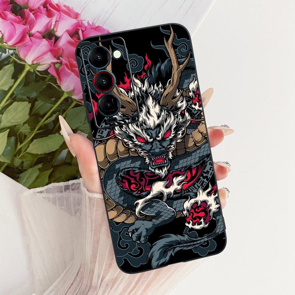 Handyhülle Für Tecno Camon 18P Hülle CH7 Süße Katze Mode Lustig Bemalt Fundas Für Tecno Camon 18P Gehäuse