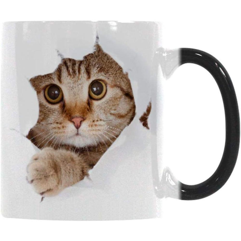 Ceramic Coffee Mark Cup Temperature-sensitive Color-changing Cup