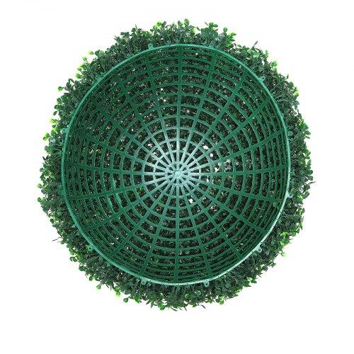 VEVOR Artificial Topiaries Boxwood Trees, 16” Tall (2 Pieces), Ball-Shape Faux Topiaries Plant