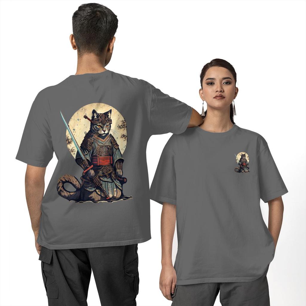 Bushi Cat T-Shirt Adult japanese Streetwear 100 Cotton T Shirts Summer O Neck Hip Hop Tees Casual Big Size Clothing