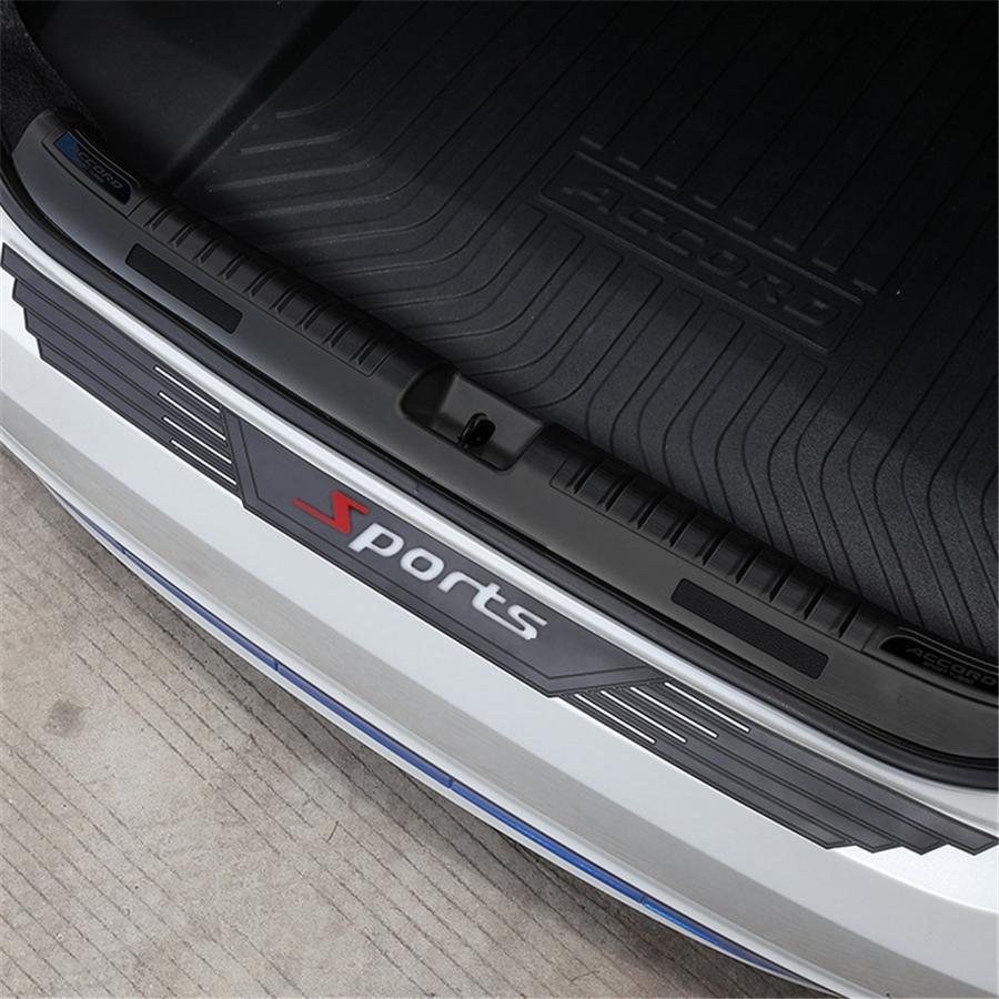 Black Car Rear Rubber Bumper Guards Scratch Protector Non-slip Pad Sports Style