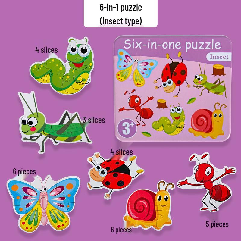 Baby & Toddler Animal Puzzle Gift Box: Educational Cognitive Matching Toy for Early Learning