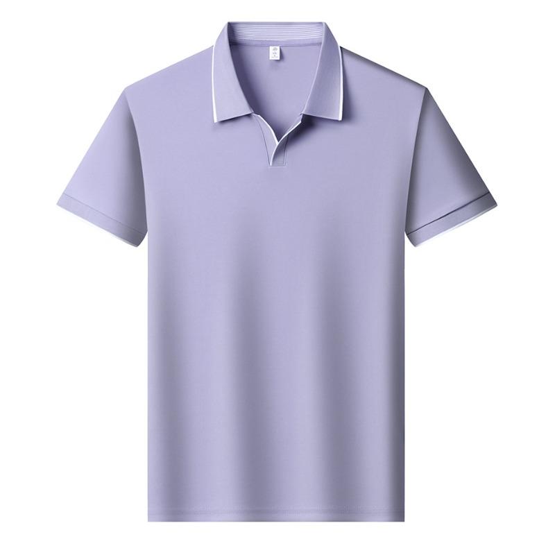Nouveau polo d'été pour homme à manches courtes, couleur unie, respirant, T-shirt décontracté