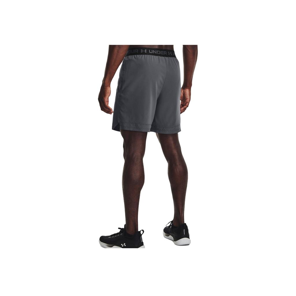 Under Armour Solid Color Elastic Waist Straight Leg Casual Shorts Men Shorts Dark-Gray 1373718-012