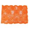 NOLITOY Halloween Table Runners, Set of 3, Polyester Orange Pumpkin Pattern Lace Rectangle for Party Decorations
