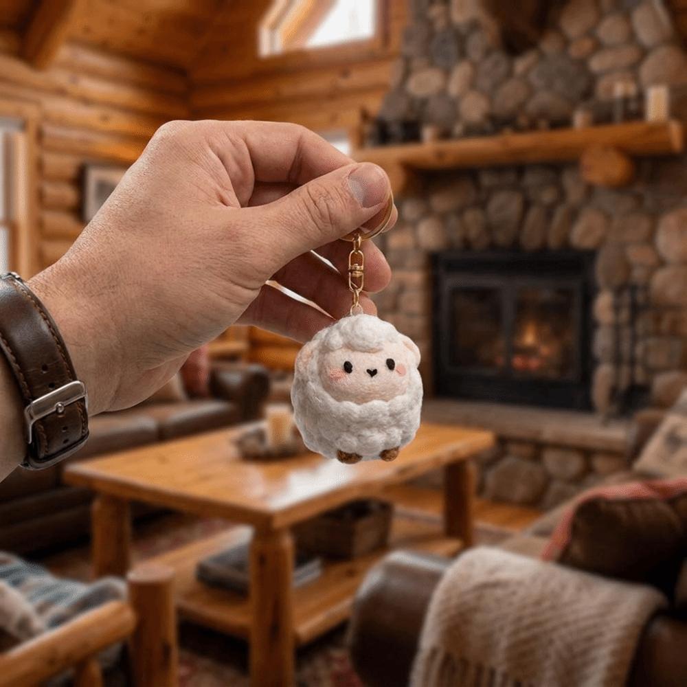 Plastic Cartoon Lamb Bag Charm 3D Printed Fidget Clicker Charm Sheep Fidget Clicker  Adults