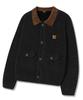 TRILLION Leather Patchwork Velvet Cardigan Knit_Black