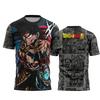 Summer Dragon Ball Vegeta Super Saiya God Comic Themed Print Breathable Quick Drying T-shirt Adult Parent Top