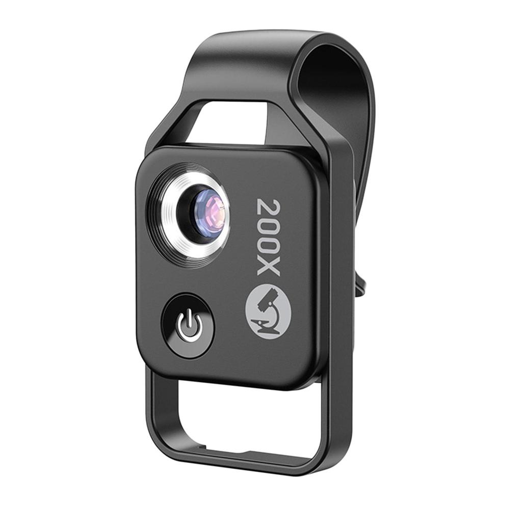 200x Magnification Microscope Lens Mini Micro Lens HD Optical Lens for Most Smartphones Portable to Carry for iOS & Android