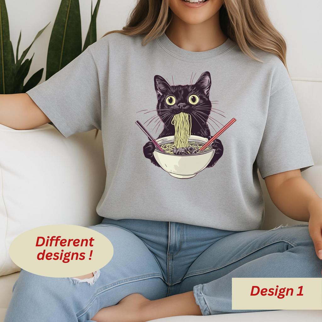 Ramen Bowl Cat Shirt, Ramen Noodles, Ramen Gifts, Ramen Cat Tshirt, Ramen Bowl Tee, Japaneese Foody Shirt, Funny Cat Shirt, Cat Mom Tee