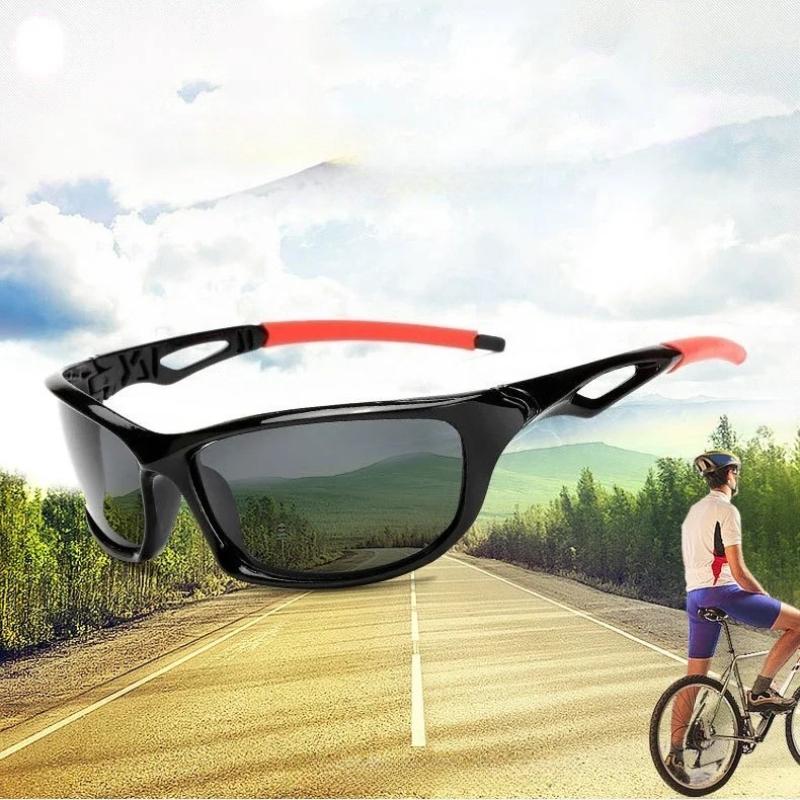 New Polarized Sunglasses Brand Designer Square Sports Sun Glasses for Men Driving Fishing Cycling Black Frame Goggle UV400